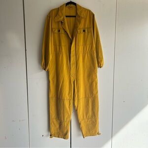 Vintage Intentionally Blank overdyed yellow jumpsuit ONE SIZE